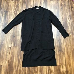 DKNY Long Black Cardigan